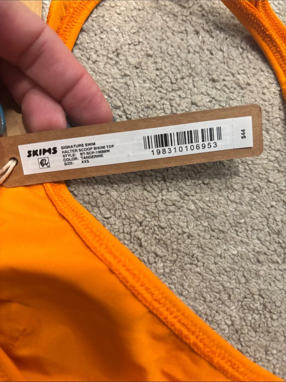 SKIMS Orange Bralette Swim Top